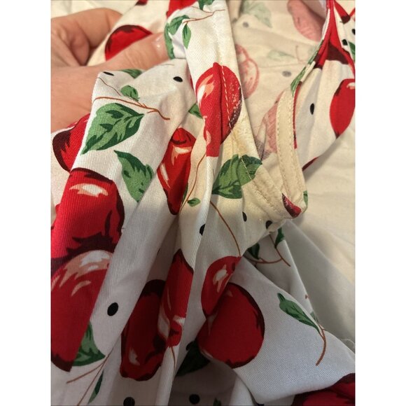 Maggie Tang Red White Cherry Print Tank Fit Flare Dress Knee Length Small - Picture 6 of 6